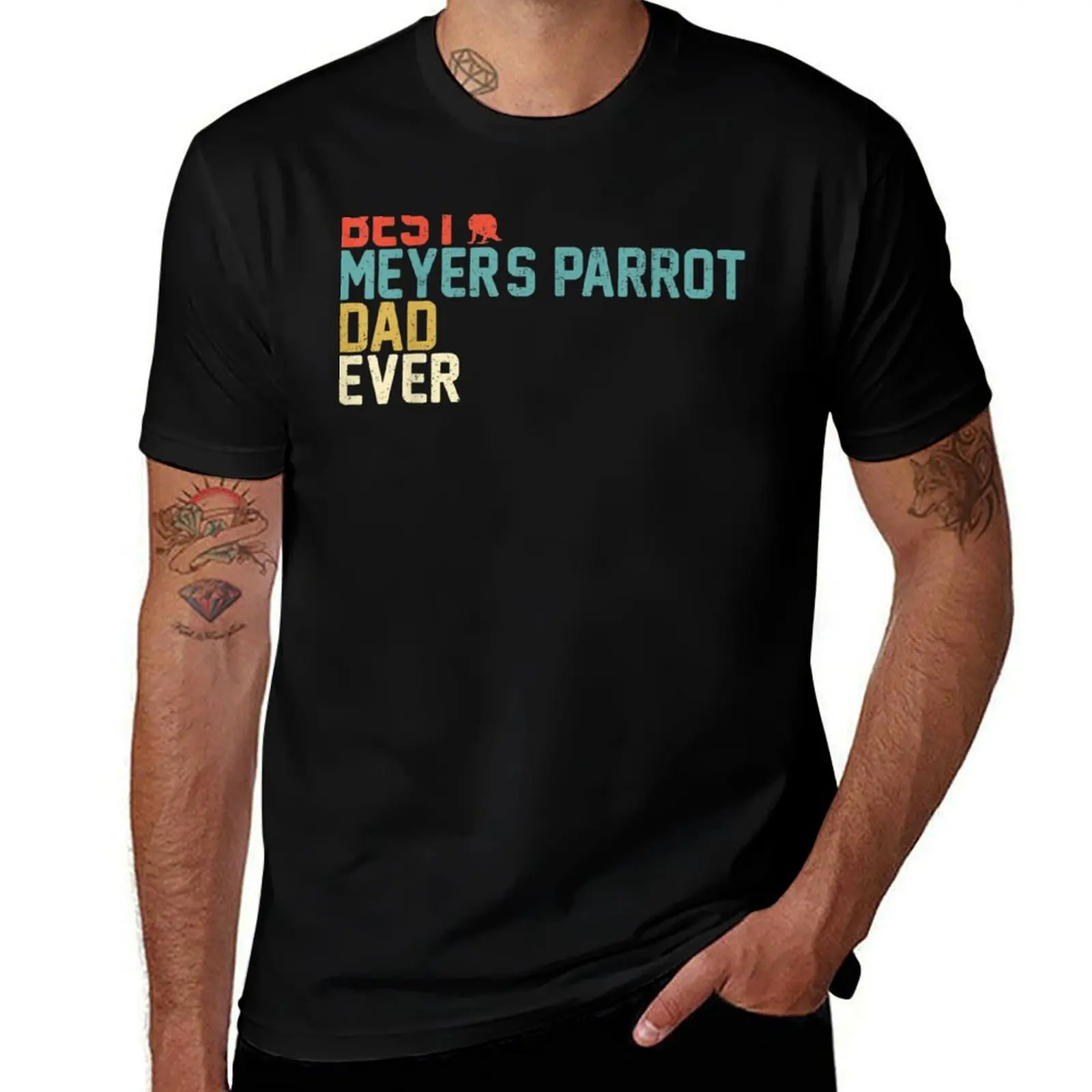 

Best MEYER'S PARROT Dad Ever T-Shirt anime stuff cotton graphic tees fruit of the loom mens t shirts