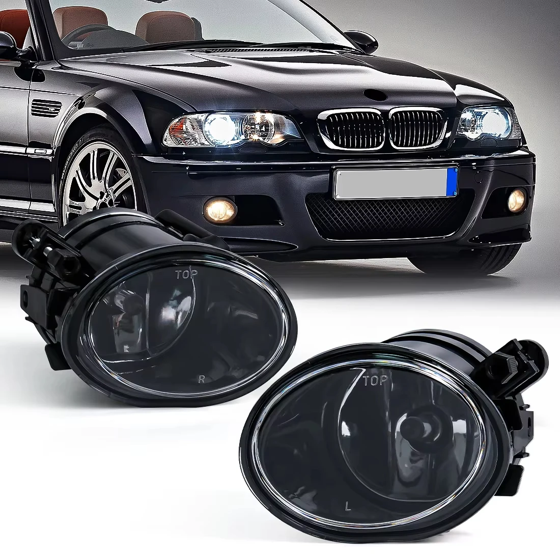 

For BMW E39 M5 2001 2002 2003 E46 3 Series M3 2002 2003 2004 2005 2006 Fog Lights Headlight Front Driving Lamp Halogen LED Bulbs