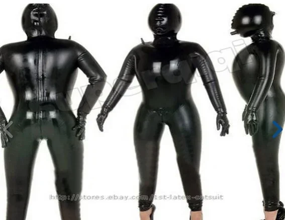 

Latex Rubber Catsuit Cosplay Tights Bodysuit Halloween Double layer inflation Masquerade ball
