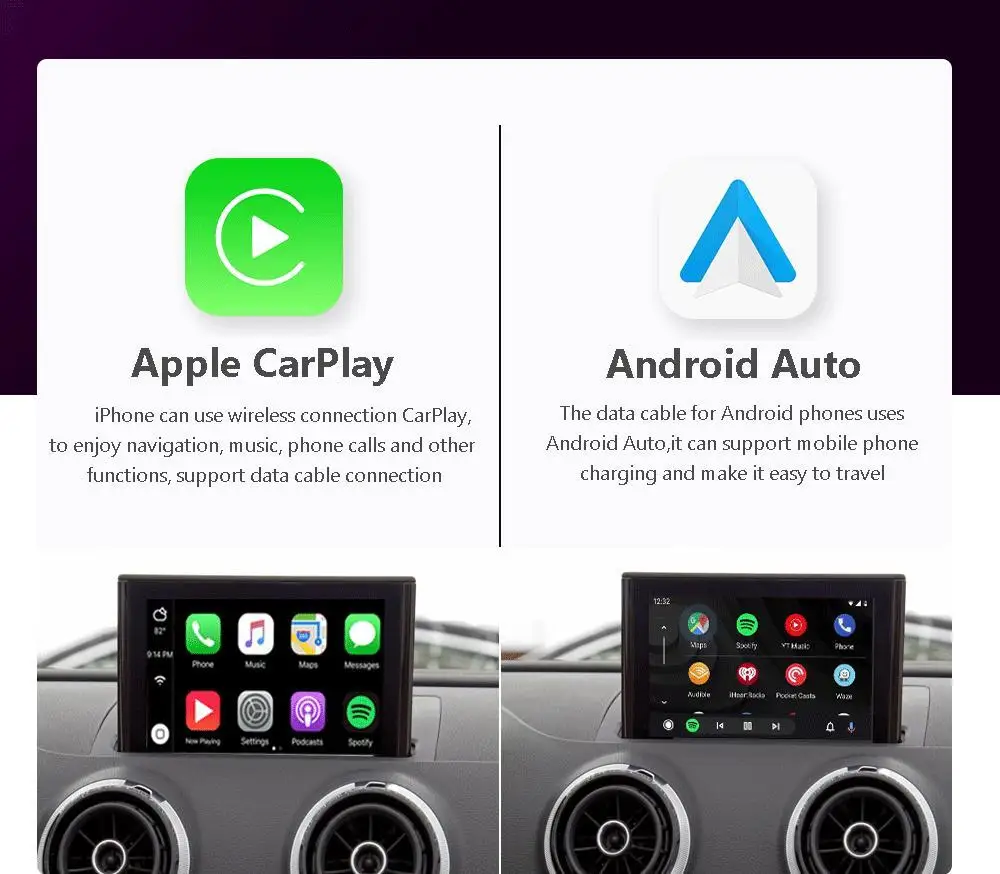 Wireless Carplay Android Auto Interface For Audi A3 A4 A5 Q2 Q5L Q7 2014-2018 Rear Camera Car Play Module