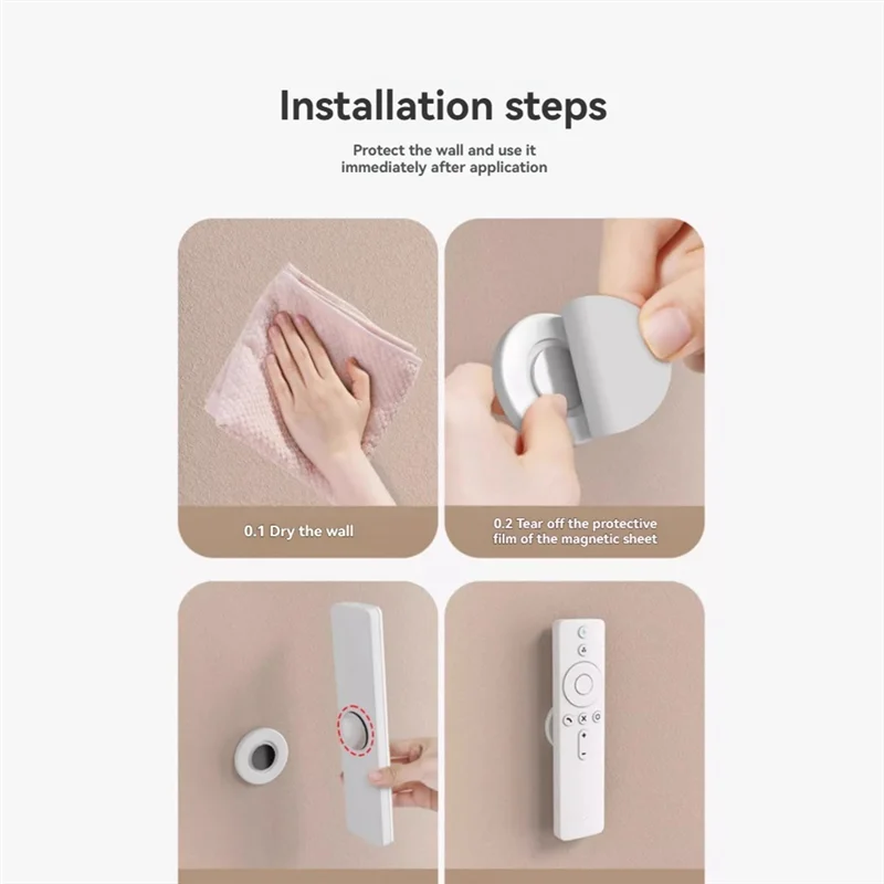 ABFM-Soporte para Control remoto, 10 Uds., montaje en pared magnético, adhesivo, ganchos de almacenamiento para TV/aire acondicionado, organizador para el hogar
