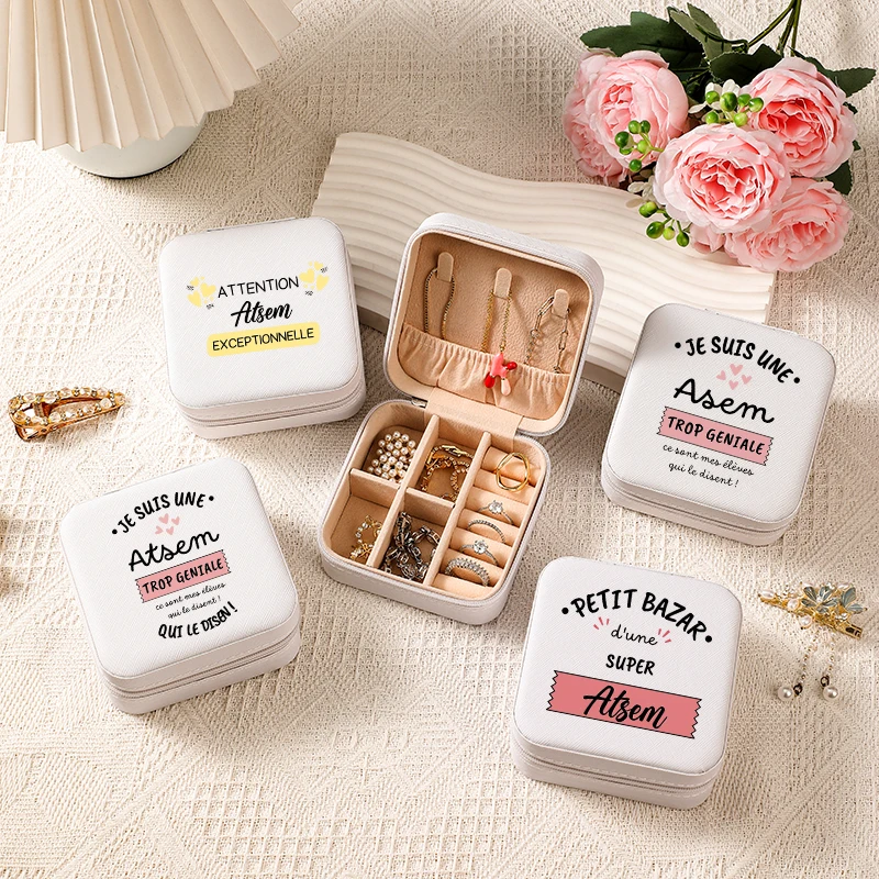 

1 pc Thank You Atsem pattern New Jewelry Organizer Display Travel Jewelry Case Box Travel Portable gift for Atsem