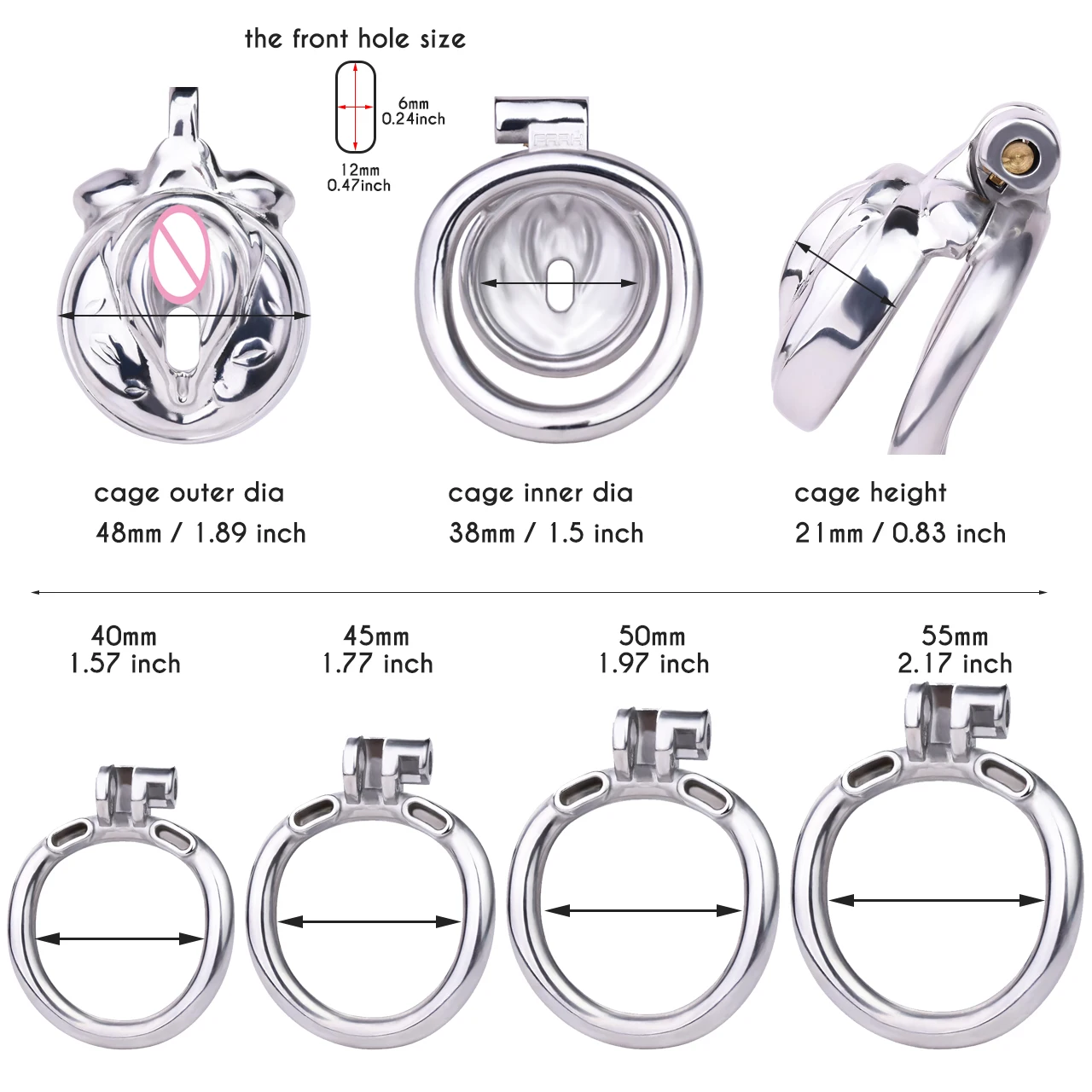 FRRK Simulation Vagina Cock Cage Stainless Steel Chastity Lock Man Chastity Belt Man\'s Sex Products 남자 정조대 Penis Ring Sexy Shop