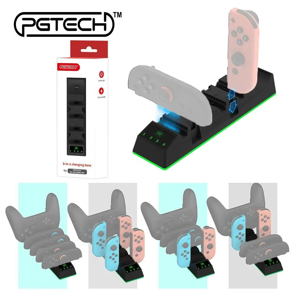 

Controller Charger For Switch Joy Con Charging 9 In 1 Controllers Charge Dock Station For Switch With Charger Indicator