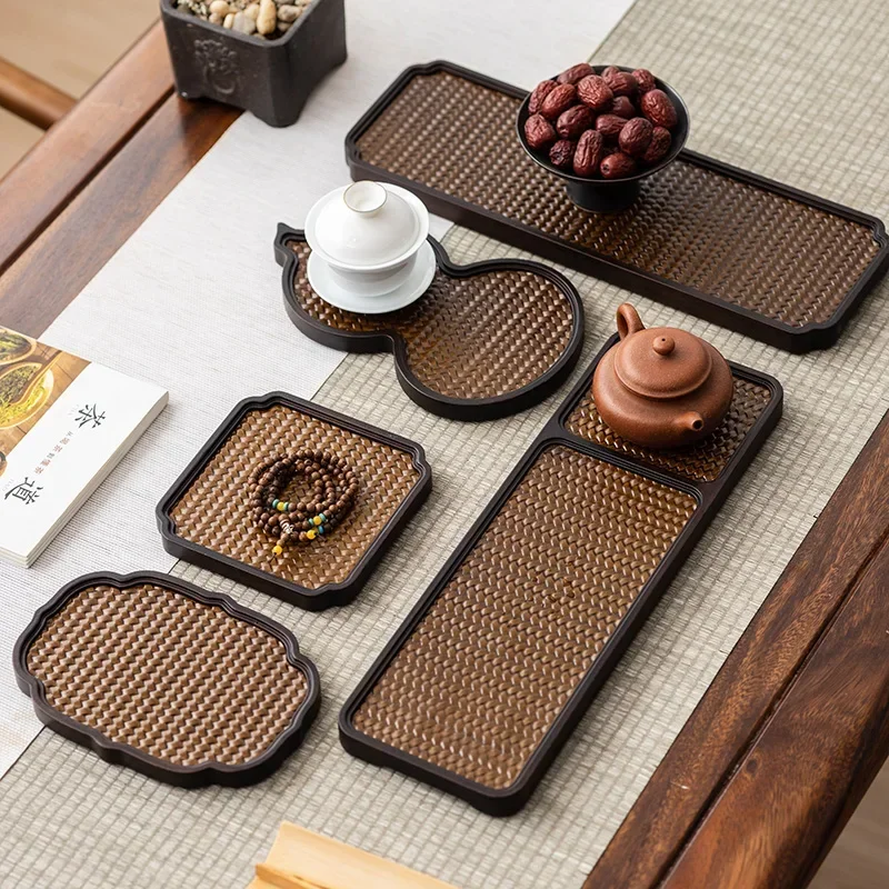 

Chinese Kung Fu Table Tea Tools Coffeeware Drainage Water Storage Tea Tray Gianxi Bamboo Tray Rectangle Serving Tray Chaban