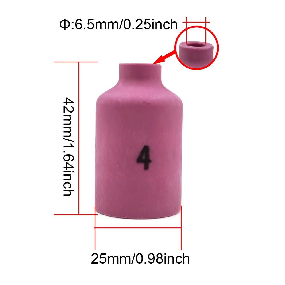 42mm 54N14 54N15 54N16 54N17 54N18 Aluminiumoxid Keramik Düsen Für WIG WP17 18 26 Schweißen Taschenlampe Zubehör Verbrauchsmaterialien – Detail 8