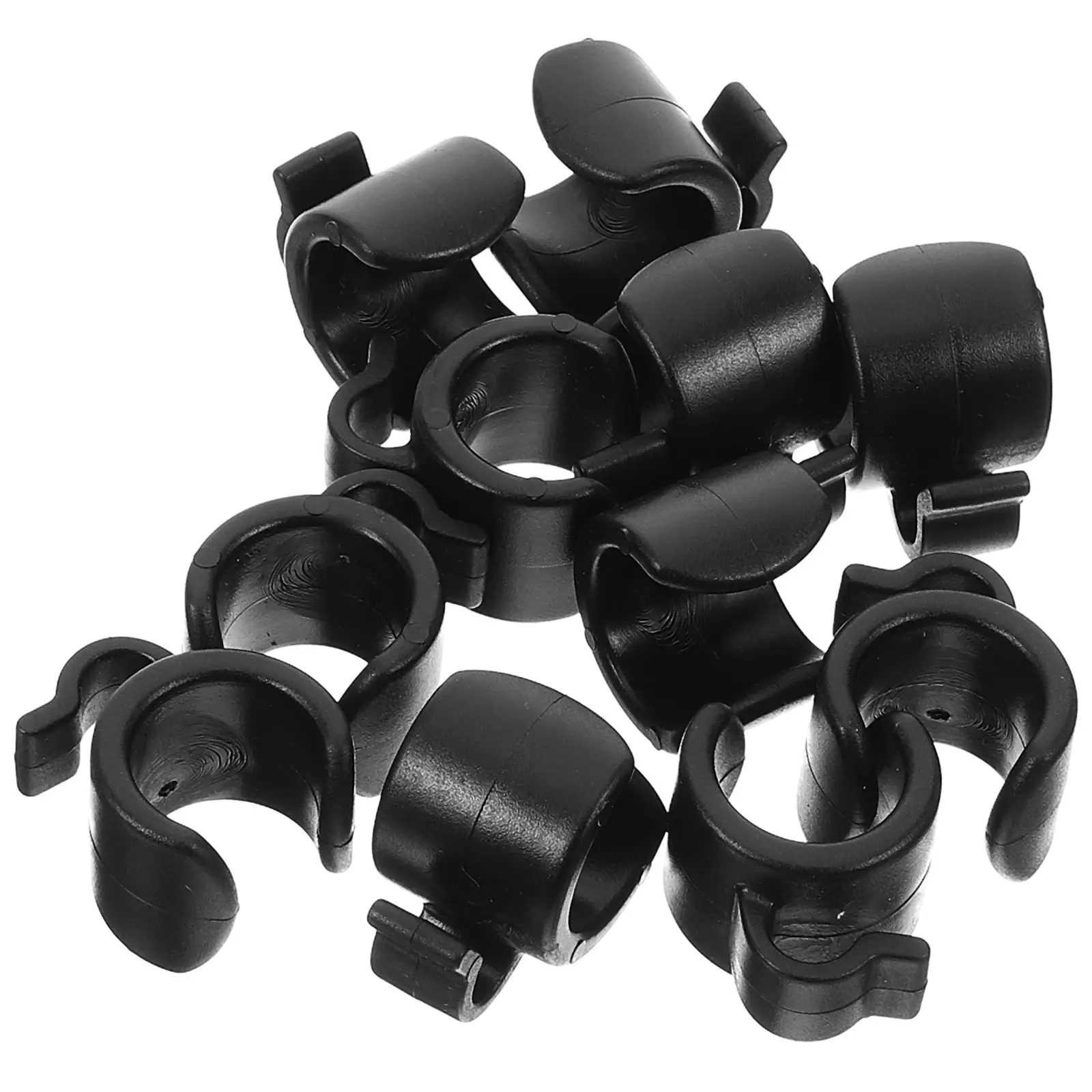 

Microphone Clamp Clip for Stand Tripod Black Plastic Cellphone Cable Holder Travel