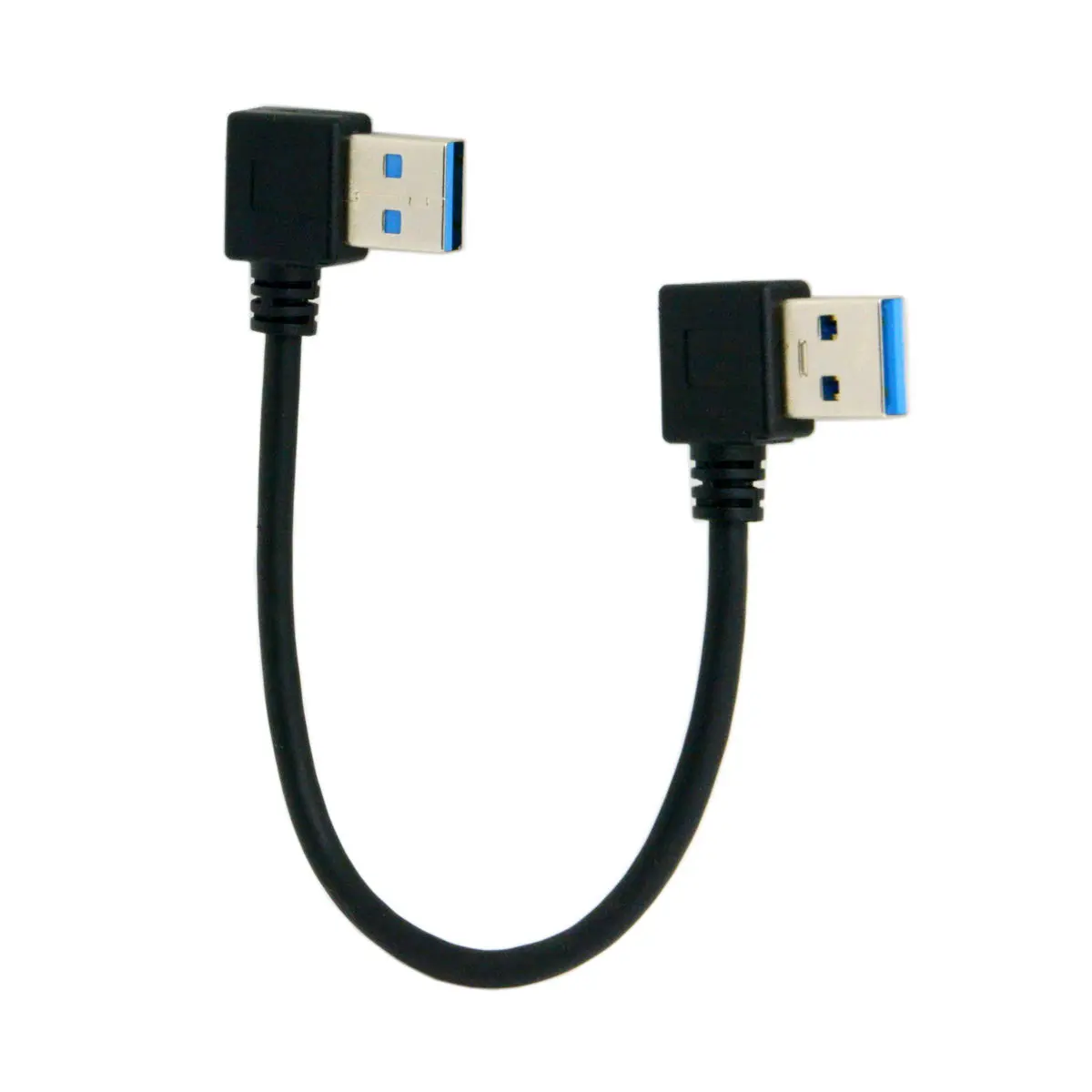 Cablecc-Cable de extensión USB 3,0 tipo A macho, Cable USB 3,0 tipo A macho de izquierda A USB 3,0 A tipo derecho
