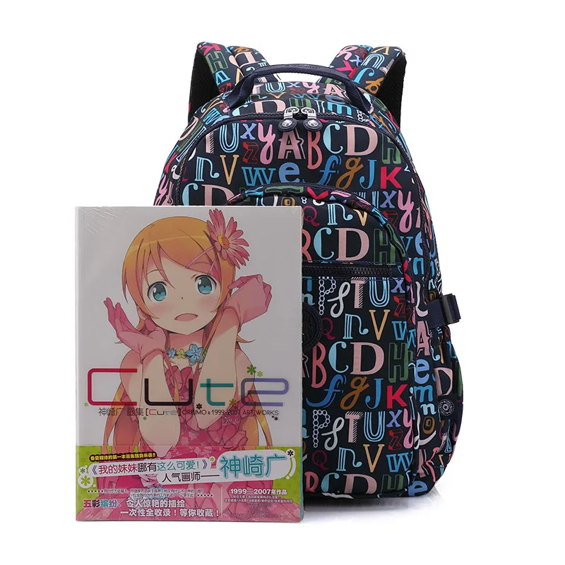 TEGAOTE School bag for Teenager Girl Backpack Floral Printing Leisure Backpack Student Baggage Women Leisure Travel Bag Rucksack
