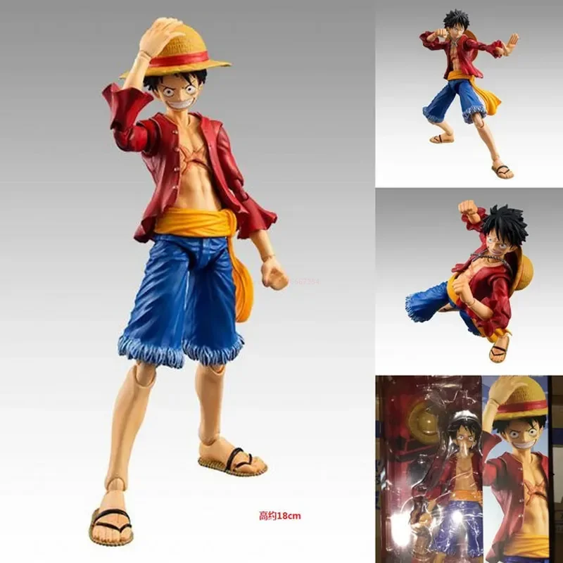 18Cm Eendelige Actiefiguren Luffy Roronoa Zoro Aas Variabele Gelede Beweegbare Gewrichten Collectie Model Speelgoed Kinderen Kerstcadeaus