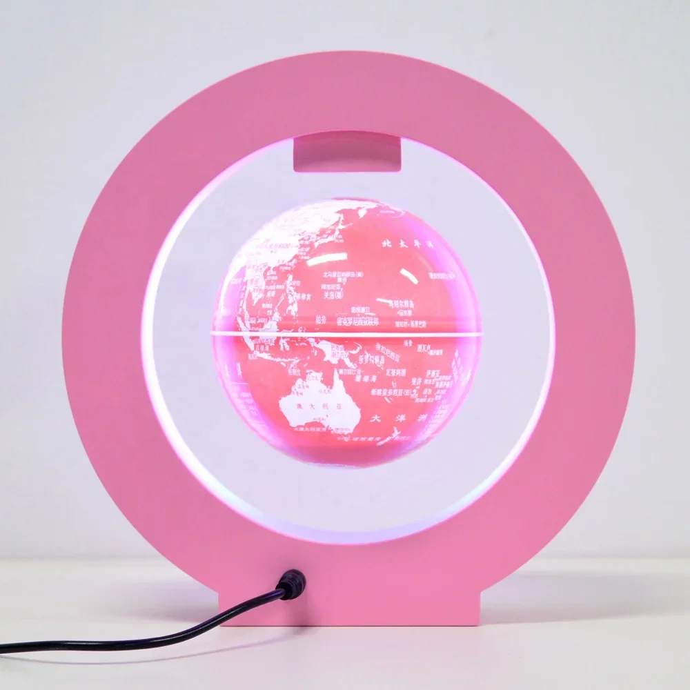 

Pink For Girl Magnetic Levitating And Rotating Globe With LED Light Globe