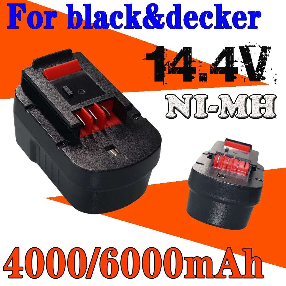 

14.4V 4000mAh/6000mah Ni-Mh Power Tool Battery For Black&Decker FSB14 FS140BX 499936-34