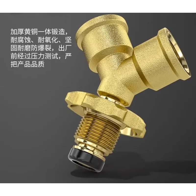 

Gas tank three-way joint all copper high and low liquefied gas diversion one to two pressure reducing connection valves