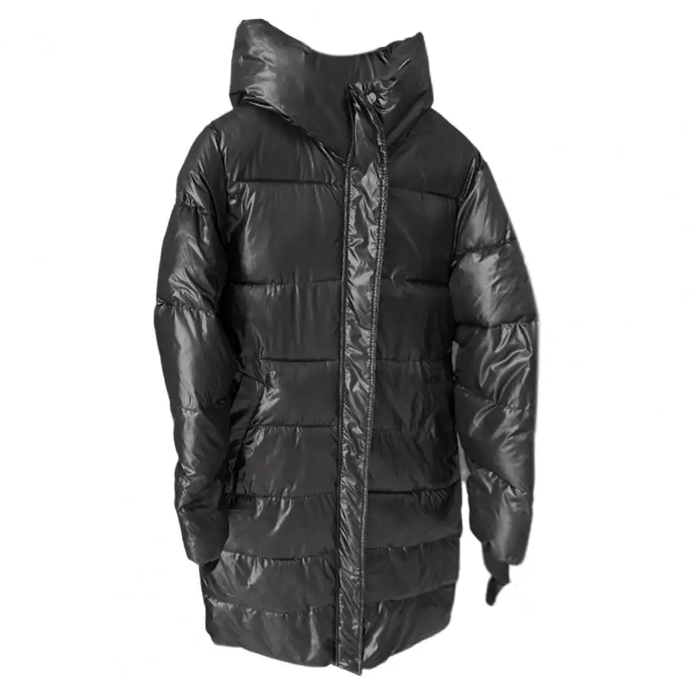 

New Winter Hooded Puffer Jacket Warm Women's Brown Oversize Cotton Padded Long Coat Maxi Outwear Female Snow Wear Cotton Jacket