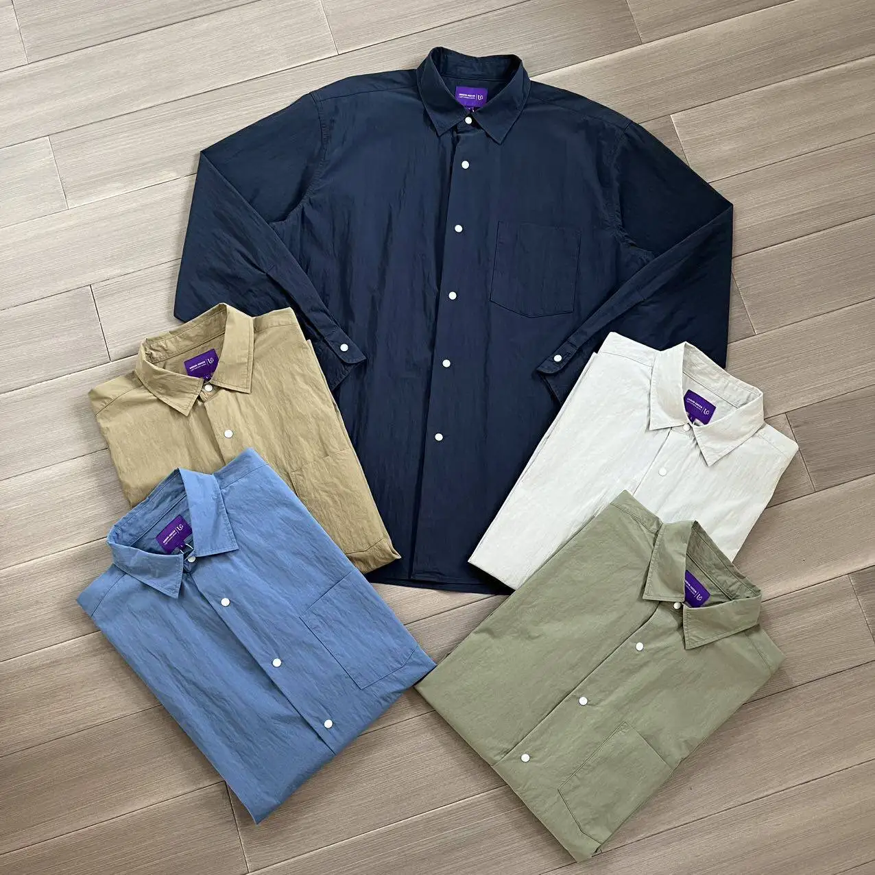 

Lightweight Quick Dry Long Sleeve Loose Fit Outdoor Shirt Casual Style Polyester Fiber Beamsmens Spring Collection Men's Shirt