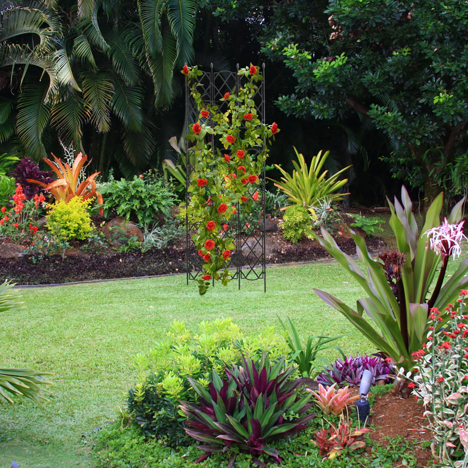 Soporte para trepar plantas, soporte resistente para plantas, suministros de jardín, marco de enrejado, estaca de forma creativa, tubo de acero, soportes diferentes