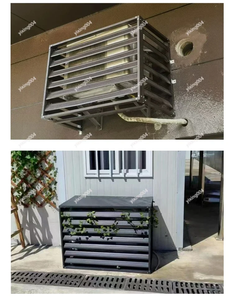 Aluminum Alloy Outdoor AC Unit Cover Waterproof Sunproof Air Conditioner External Protector