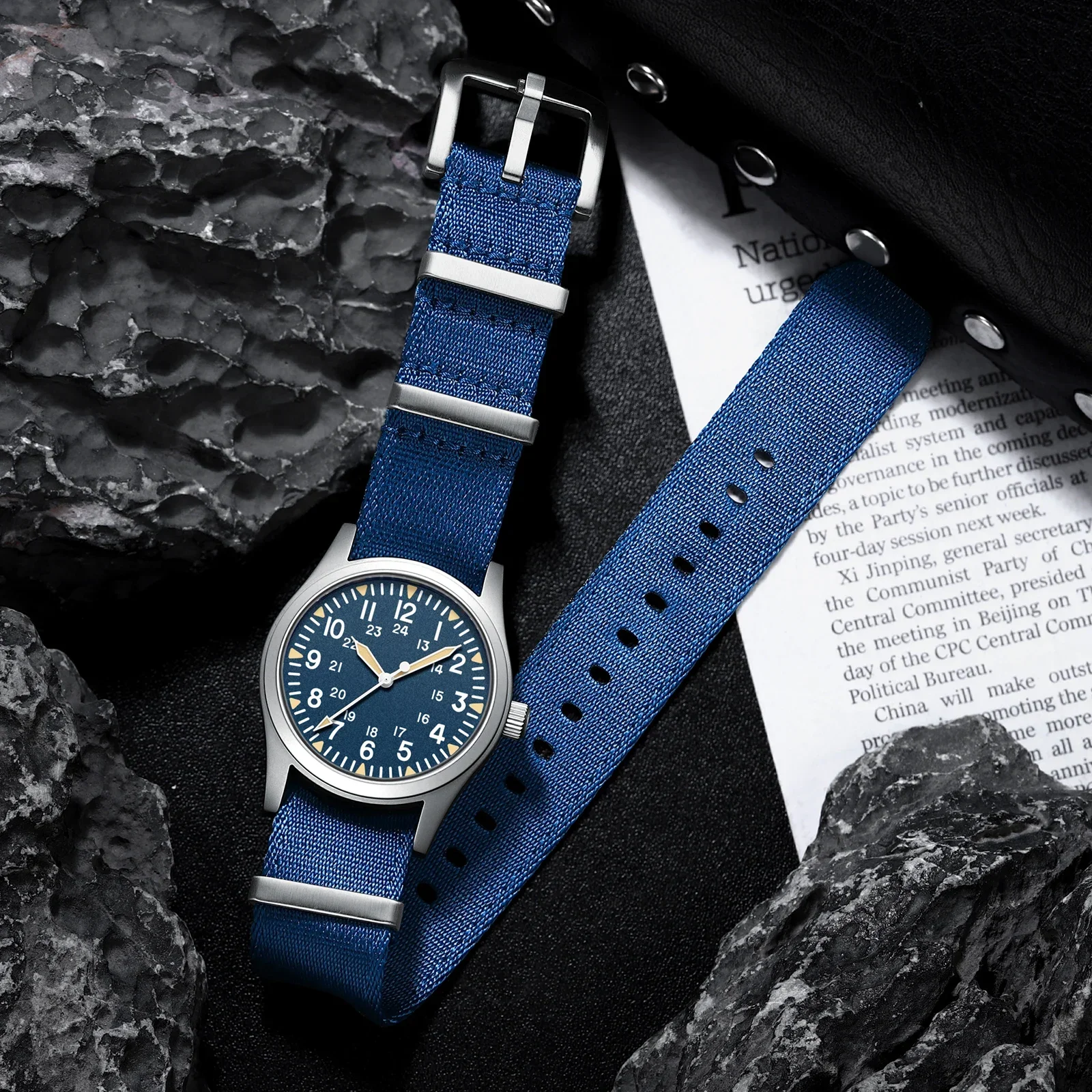 MILITREK 2025 جديد ساعة كوارتز رجالية VH31 37 مللي متر ريترو عسكرية مقاوم للماء 100 متر زجاج الياقوت مضيئة الفولاذ المقاوم للصدأ Reloj Hombre #3