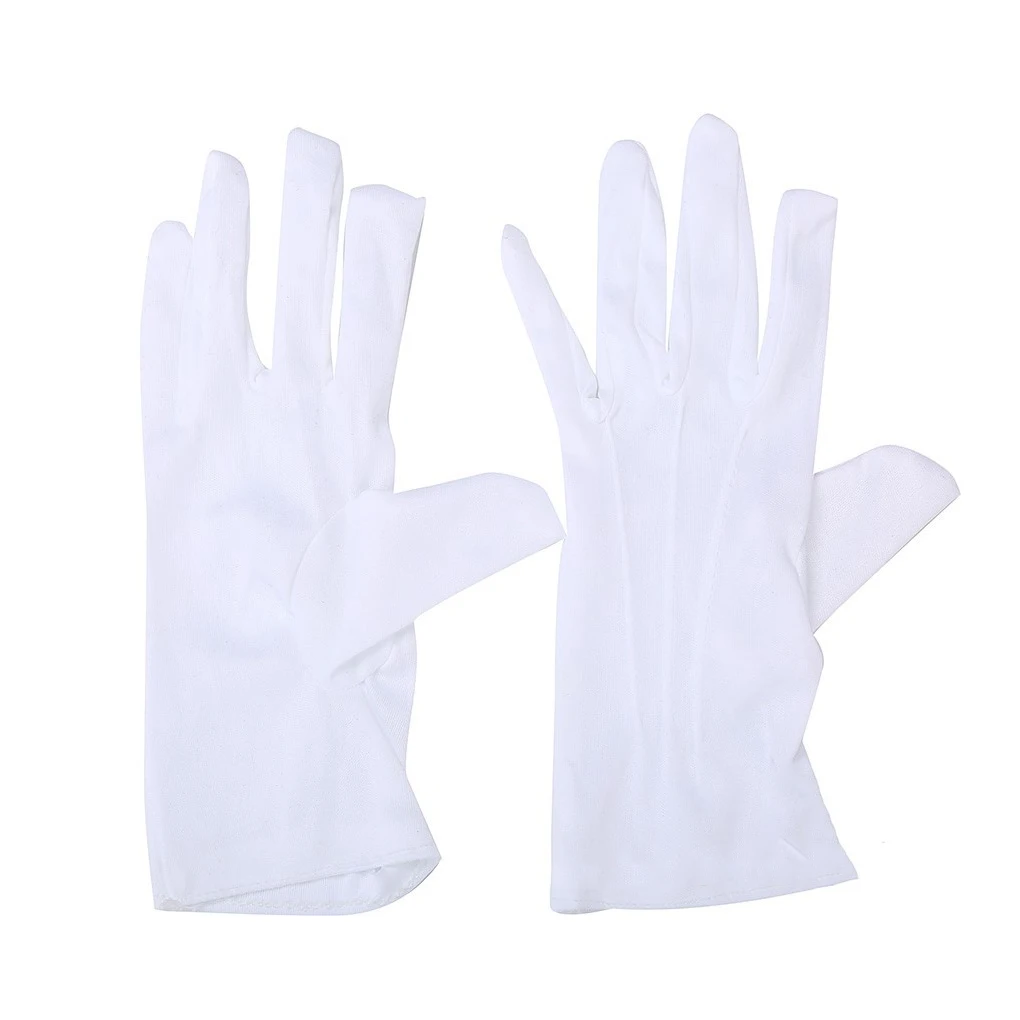 

Etiquette Gloves Polyester Fabric Breathable Not Easy to Wrinkle Easy to Wear Mittens Simplicity for