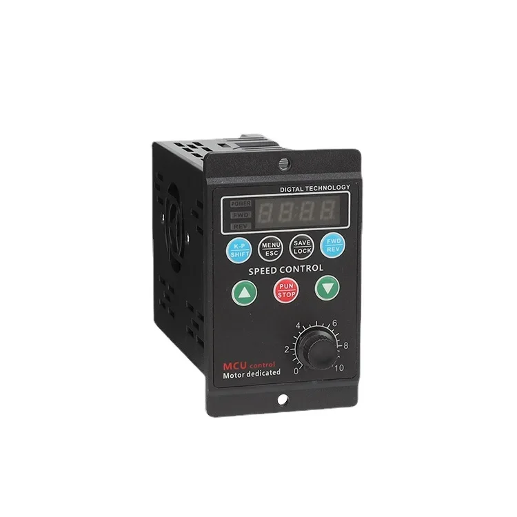 AC220 Small Simple Three-phase Motor Vector Frequency Conversion Precision Speed Control Electronic Controller T13-750W-12-H