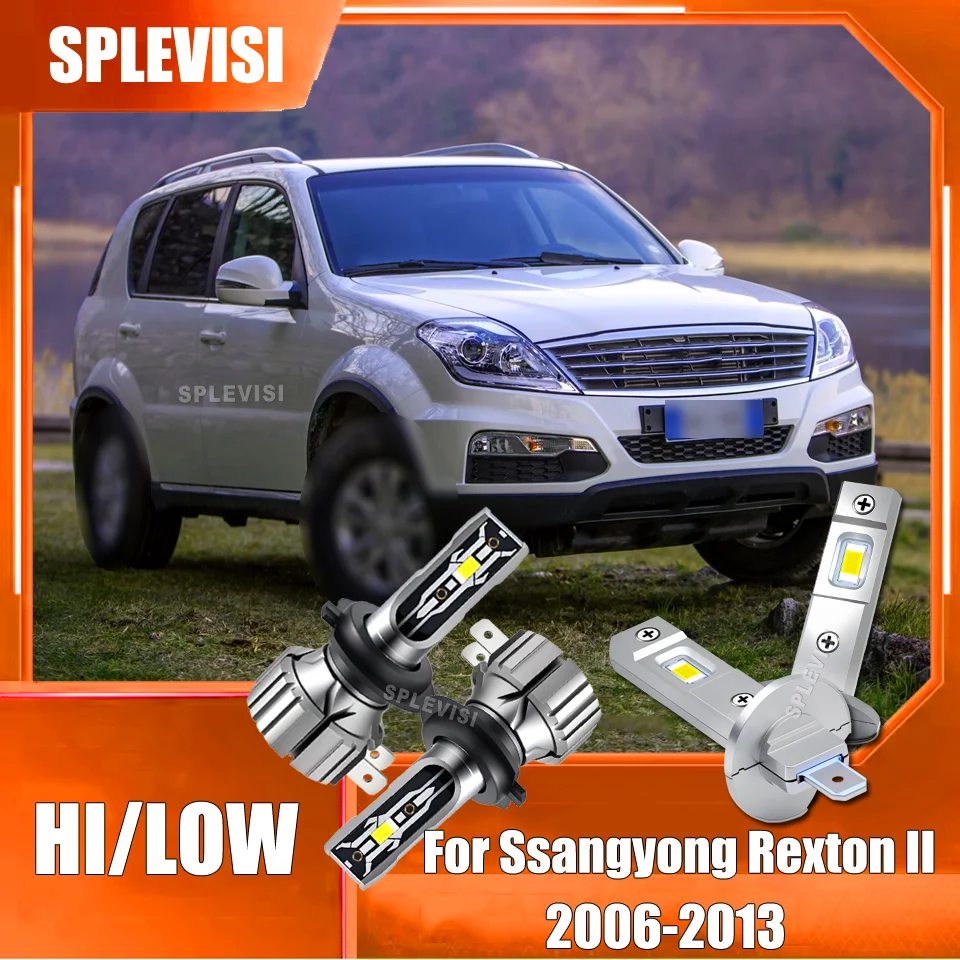 

High Cost-Effective Aluminum H1 H7 LED Headlights High Low Beam For Ssangyong Rexton II 2006 2007 2008 2009 2010 2011 2012 2013