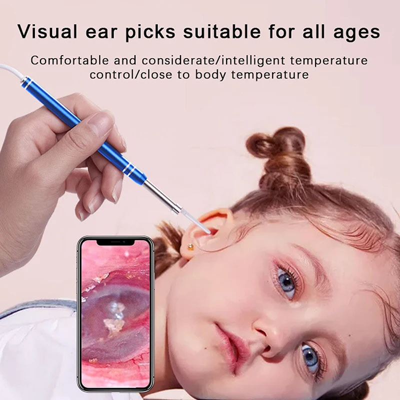 Smart Visual Earpick Endoscope Spoon Ear Cleaner Camera Otoscope Wax Remover Earwax Removal Tool Support Android PC Type-c