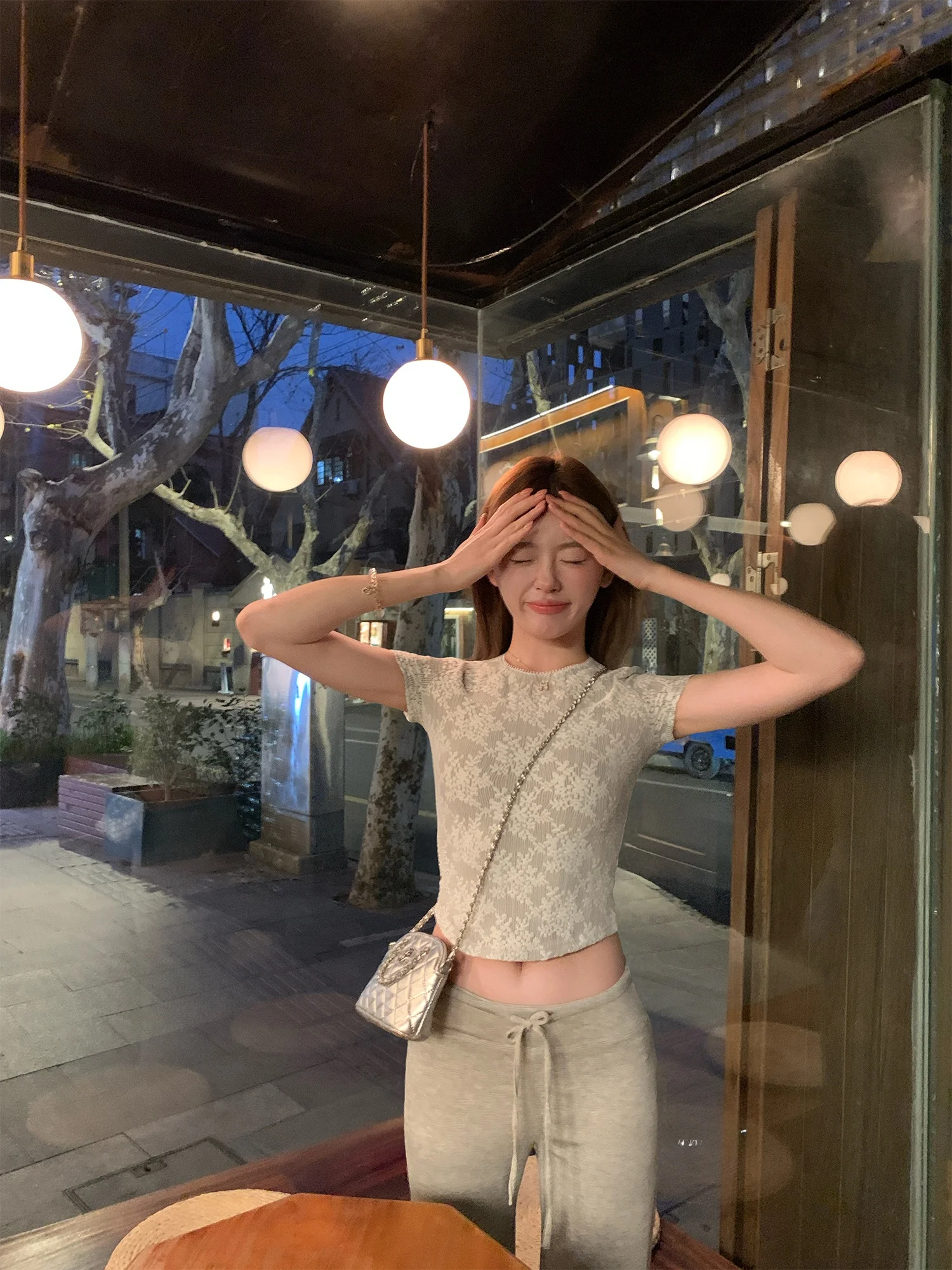 

OKJJ Pure Desire Lace ort Sve Base irt Женская нижняя одежда, футболка для похудения, сексуальный топ для дерзких девушек, хлопковый, с круглым вырезом