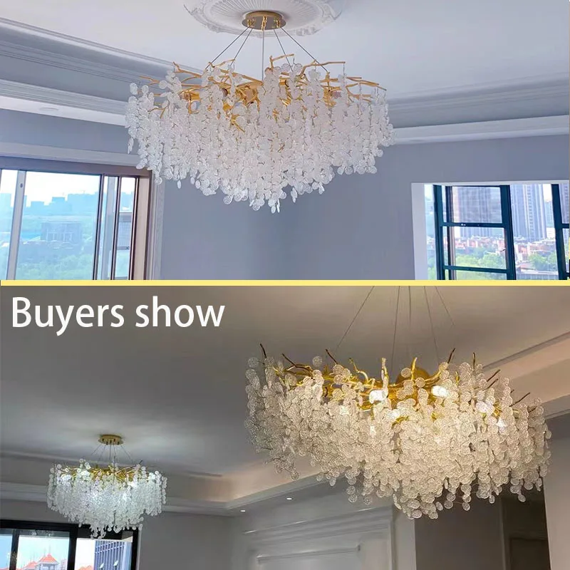 Romantic Style Crystal Chandelier Branch Chandelier Suitable For Living Room/Restaurant/Hotel/Villa Home Crystal Pendant Lamp