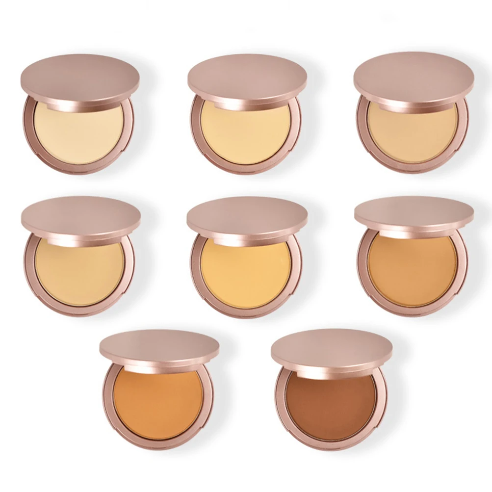 Custom Logo Concealer Pressed Powder Private Label Wholesale Long Lasting Oil Control Natural Makeup Multi-color Packaging Vegan