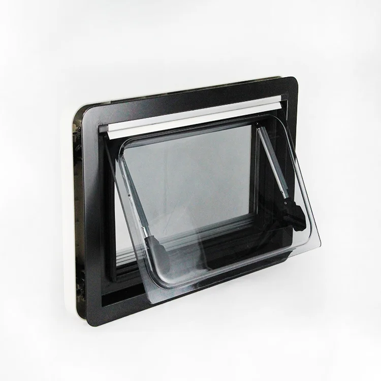 Popular Type 500x350mm Double Glazing Acrylic Glass Camper Trailer Travel Trailer Side Hinged Window