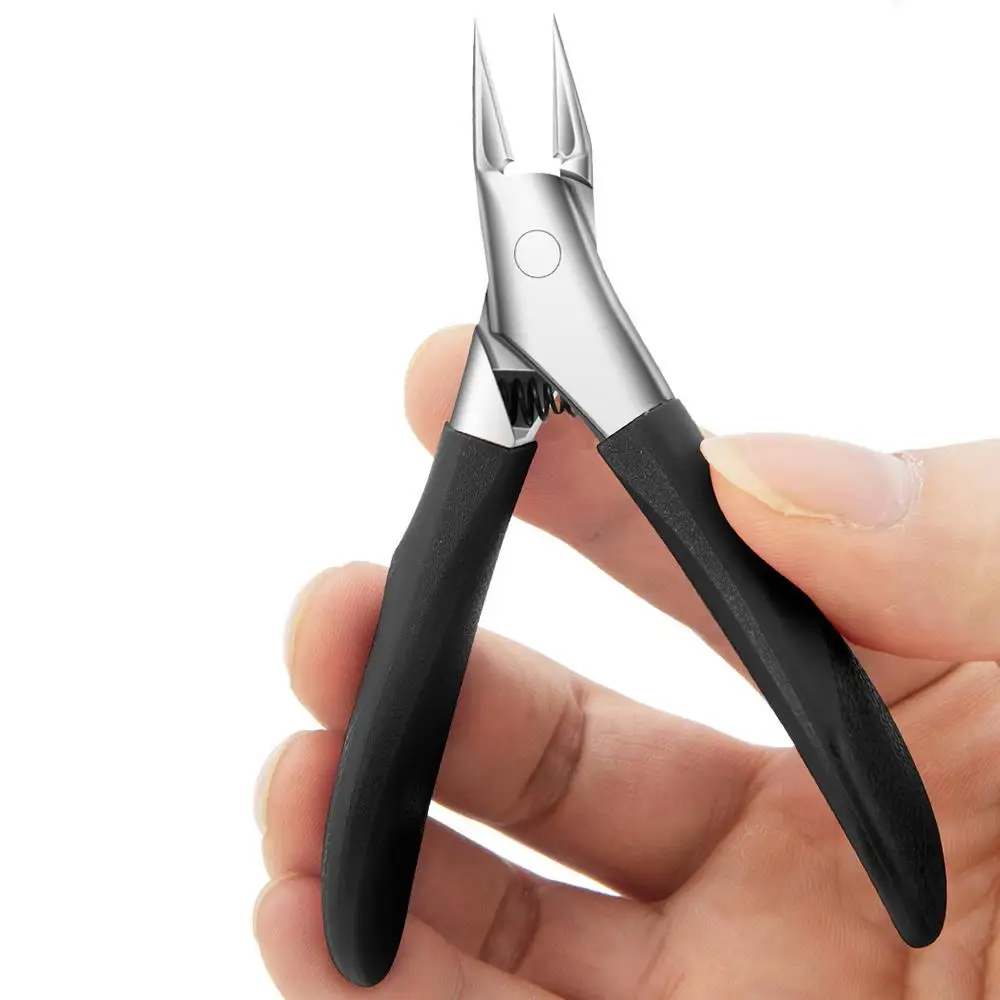 간단한 발톱 큐티클 니퍼 네일 가위 자란 네일 커터 죽은 스킨 리무버 항목 대각선 안티 스플래시 케어 매니큐어