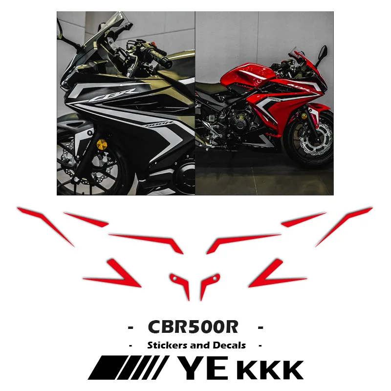 Stiker Decal warna polos untuk Honda CBR400R CBR 400R 400, stiker cangkang Fairing penuh garis stiker mobil