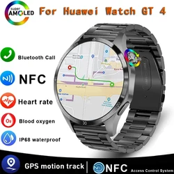 For Huawei GT4 NFC Smart Watch Men Watch 4 Pro AMOLED HD Screen Bluetooth Call Health Monitoring Smartwatch 2024 New Watch GT4