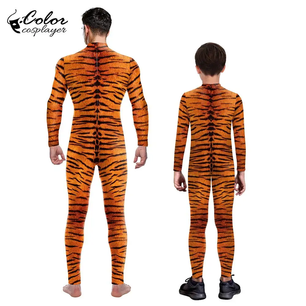 Color Cosplayer Hallowen Jumpsuit Purim Carnival Matching Outfits 3D Digital Printing Party Cosplay Costume Zentai Catsuit