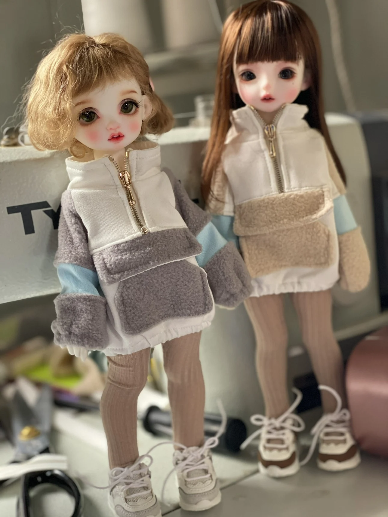 

BJD doll clothes for 1/4 1/5 1/6 size cute doll clothes color matching sweater BJD doll clothes 1/4 1/5 1/6 doll accessories