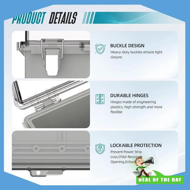 

24-часовая доставка IP66 Водонепроницаемая крышка удлинителя для наружного применения, крышка розетки электрической коробки 9 "X5" X4.3"