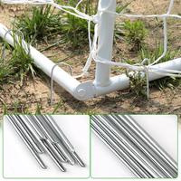 GardenMate Pack of 20/50 Galvanised Stainless Steel Fixing Pegs, H150 mm, L40 mm, Diameter 2.5 mm