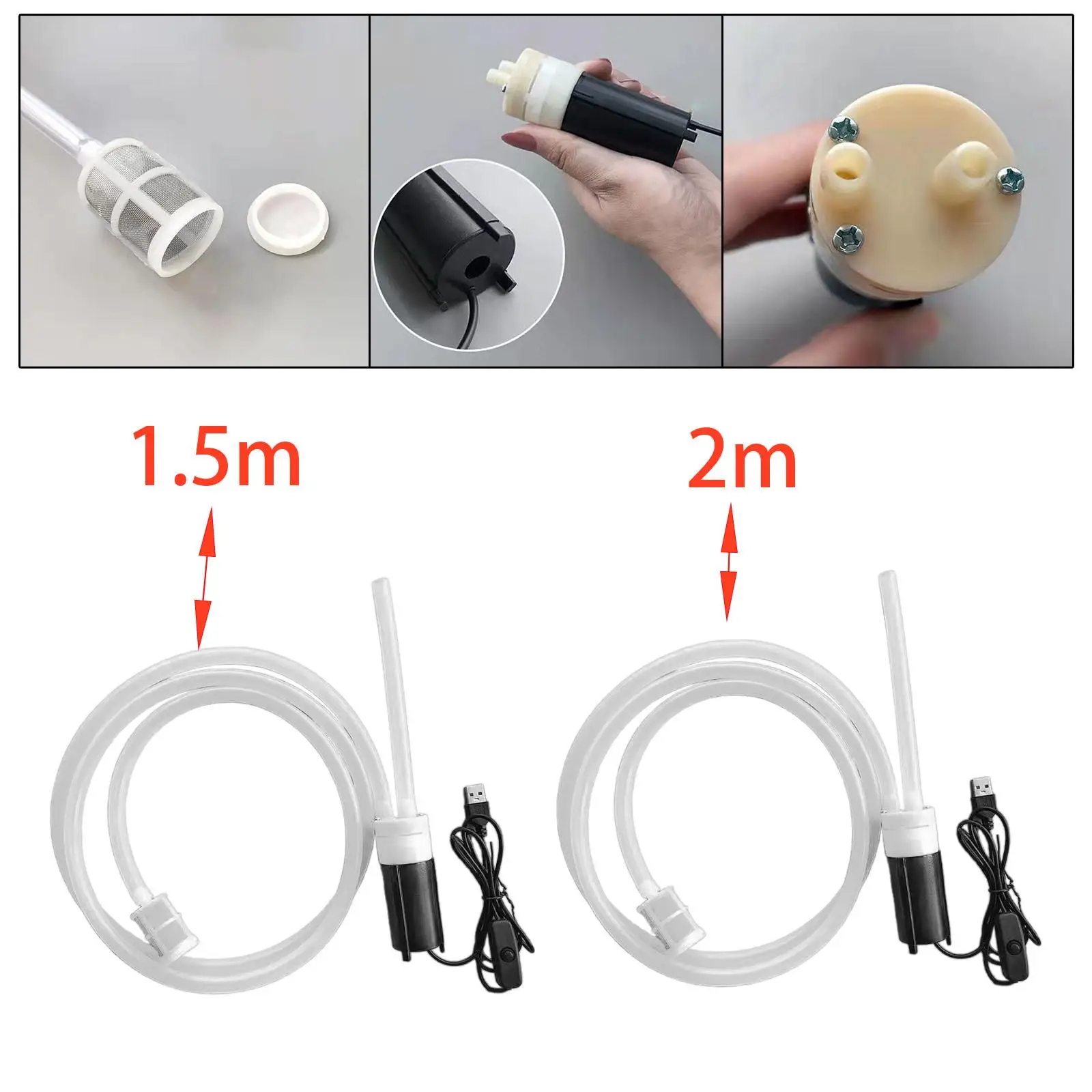 Bomba de succión autocebante, manguera de tubo, bomba de sifón, manguera de tubo, bomba de vino eléctrica