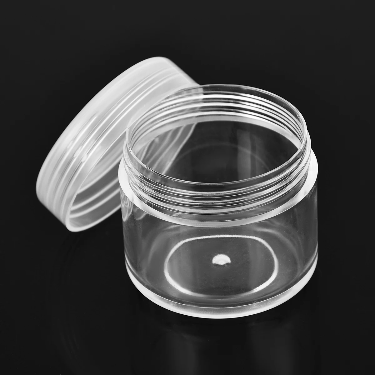 10ml/20ml Portable Plastic Cosmetic Empty Jars Clear Bottles Eyeshadow Makeup Cream Lip Balm Container Pots