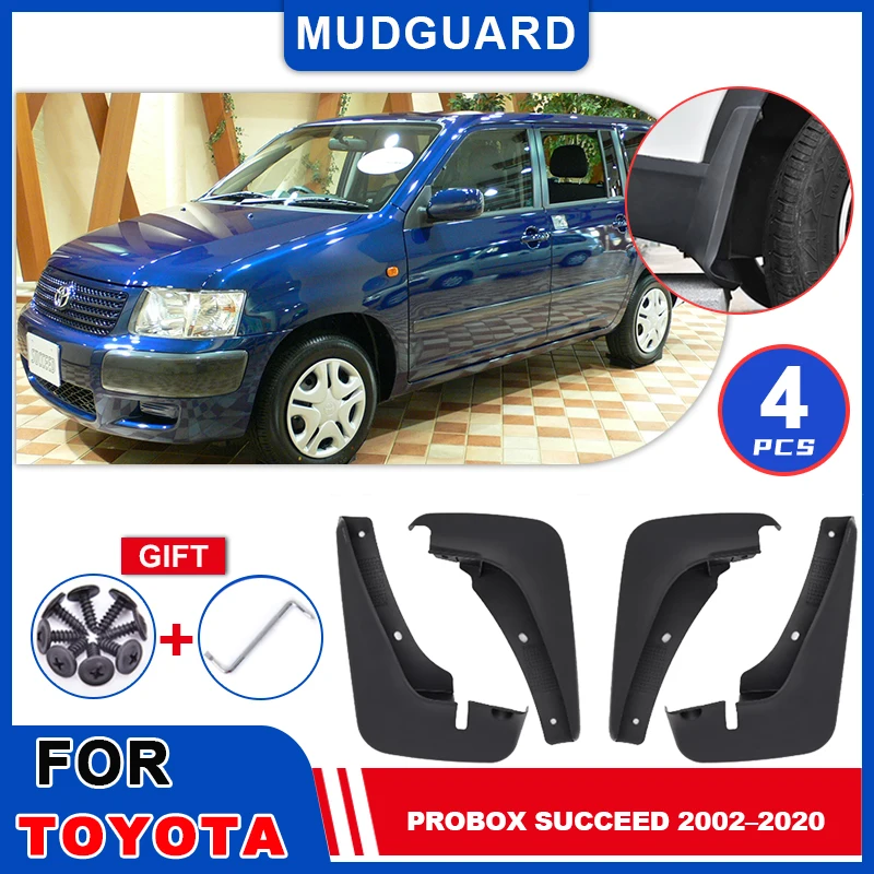 

Mudflaps Fender For Toyota Probox Succeed XP50 XP160 2002~2020 Parts Mudguards Flap Splash Mud Guards Cover Wheel Accessories