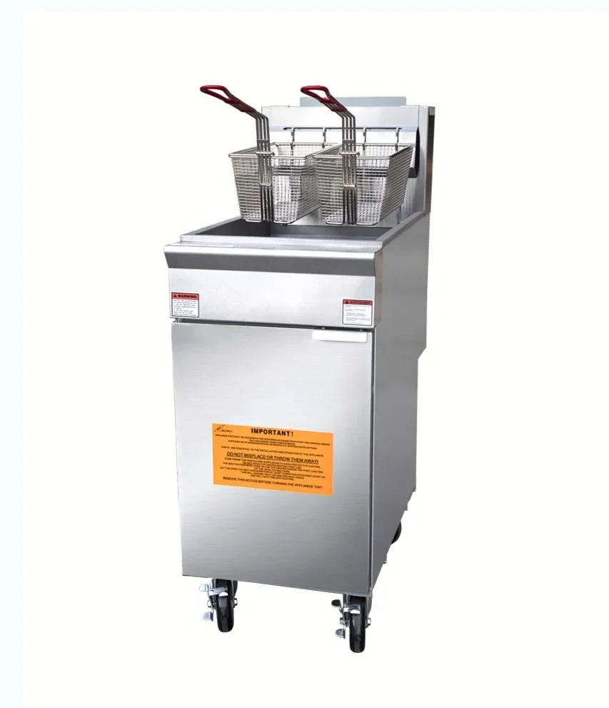 

Standing Fried Chicken Gas Fryer Equipment Potato Chip Deep Fryer with ETL