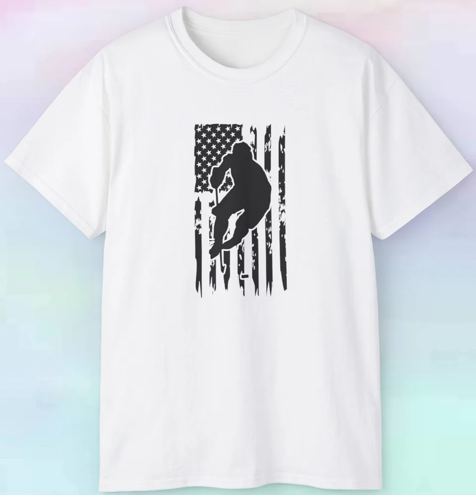 

Tonal Hockey Player Flag T Shirt USA America Sports Tee For Men Clothing Women Tees High Quality 100%Cotton Short Sleeve