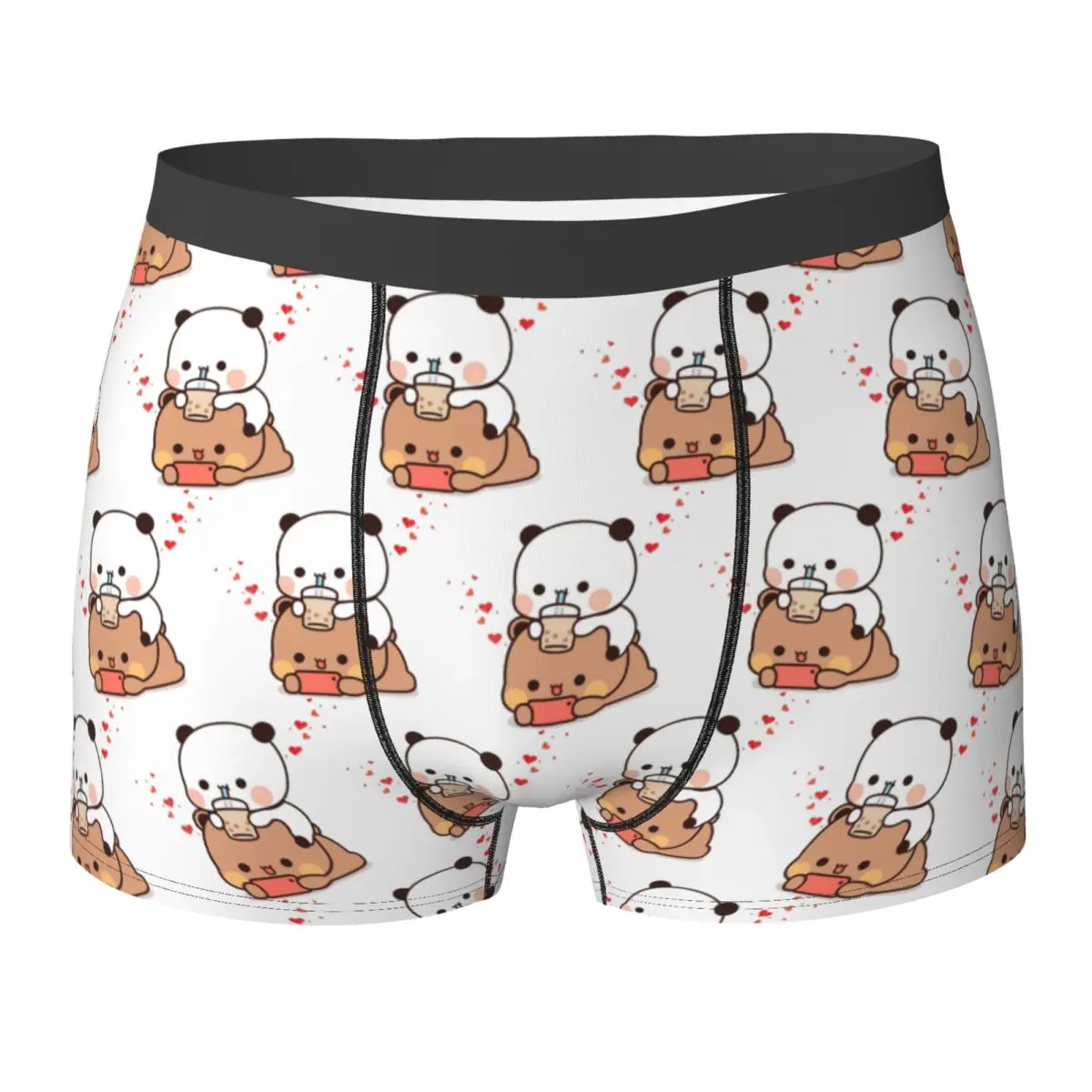 

Dudu Drinking Boba Tea And Watching Videos With Bubu Underwear Men Panties Sexy Soft Boxershorts Quality Boxer Brief Plus Size