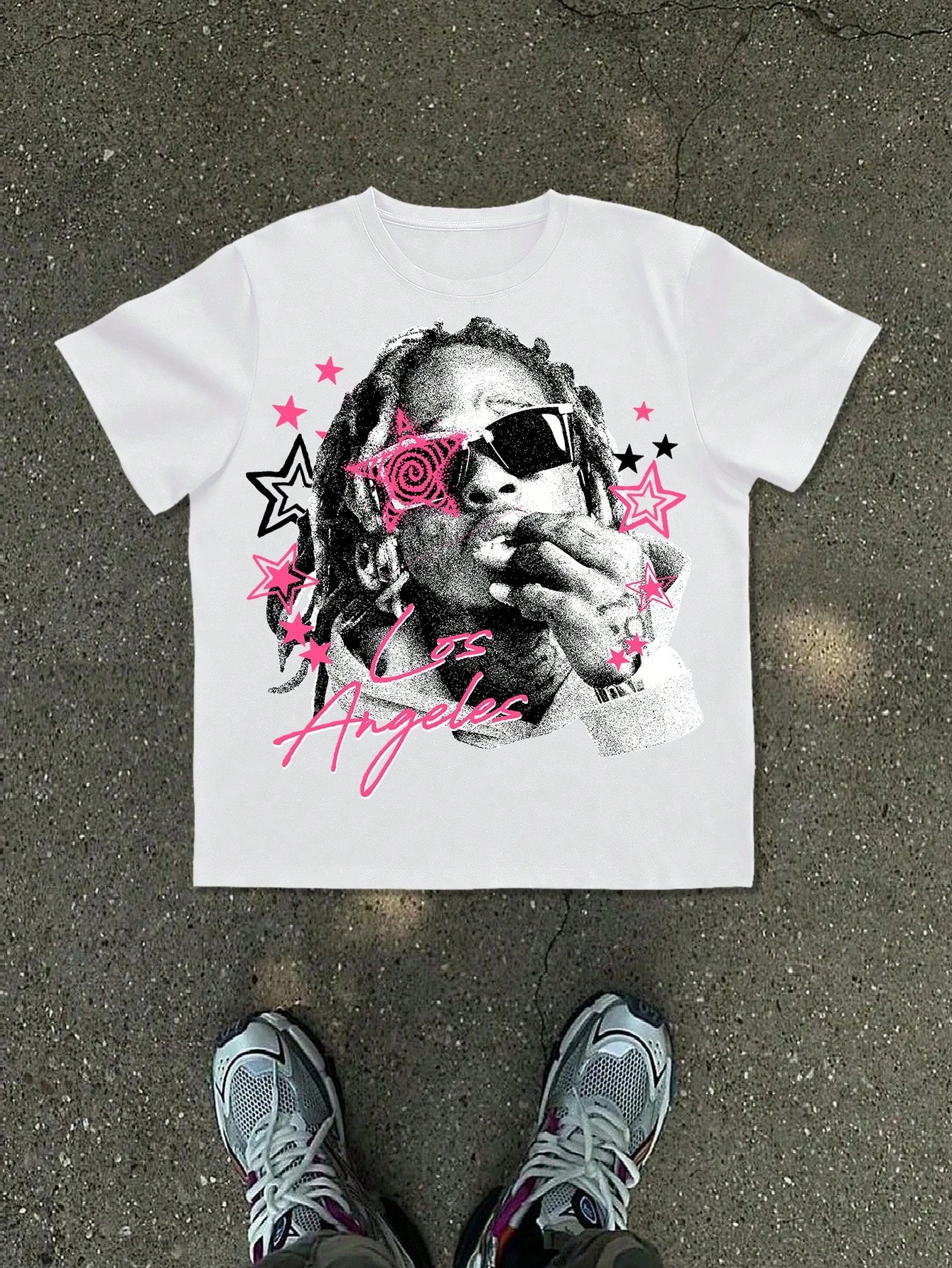 

Men Crew Neck Short Sleeve Graphic Printed Casual T-Shirt For Friends Hip Hop Street Trend Y2K Character Print Unisex Harajuku