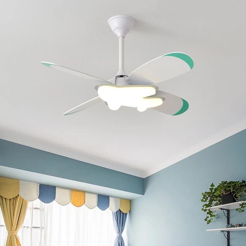 

Pendent Light Child Room Ceiling Fan Bedroom Fan With Led dimmable with remote Lamps Indoor lighting Home Decoration Chandeliers