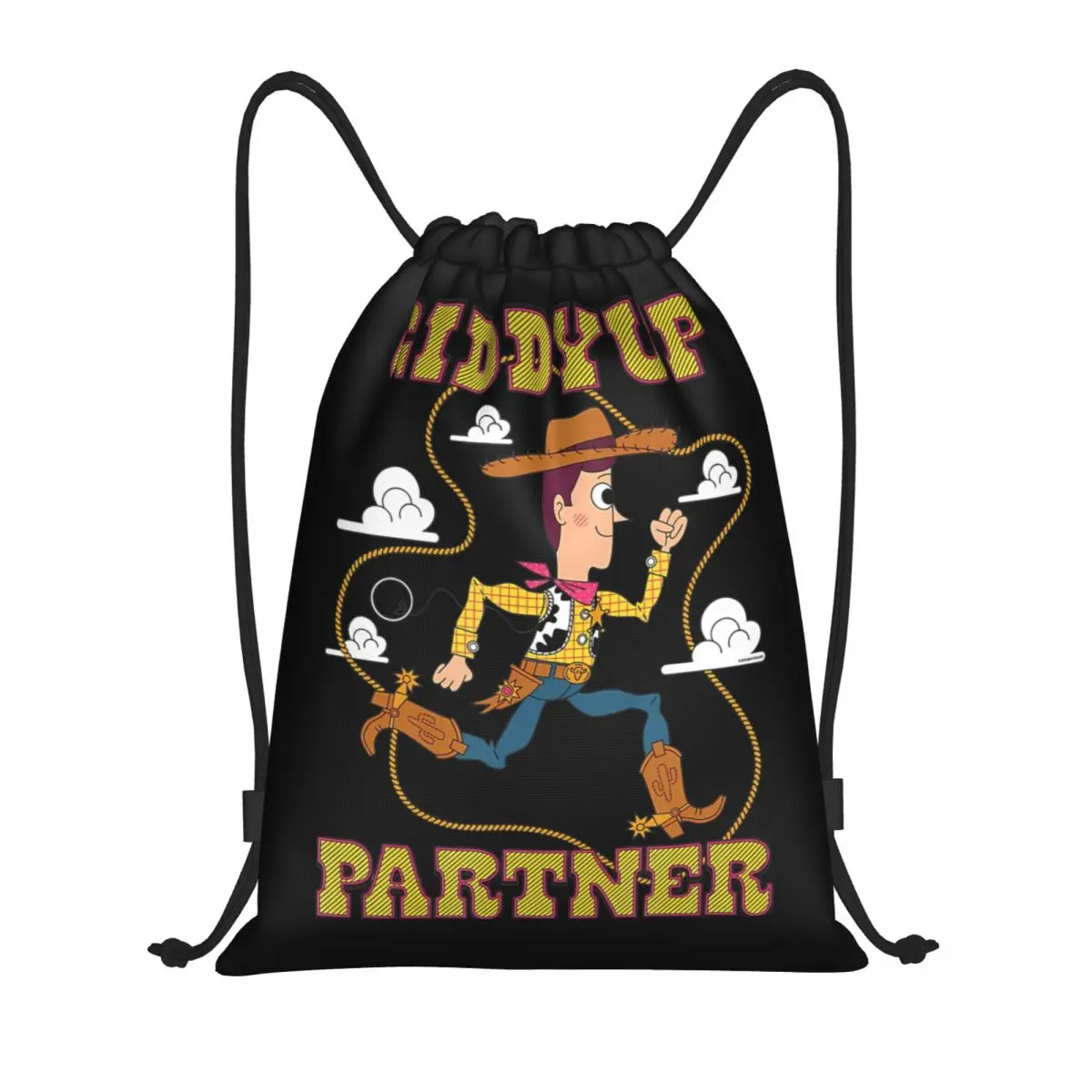 Toy Story Cartoon Kids Movies Drawstring Backpack Sports Gym Sackpack Woody String Bags for Exercise