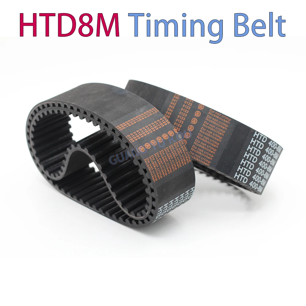 HTD8M Rubber Timing Belt Width15-50mm Length 8M248 256 264 272 280 288 296 304 312 320 328 336 344 352 360 368 376 384 392~496mm