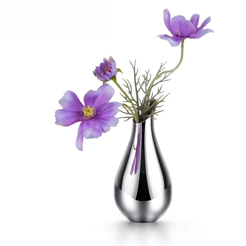 

Table soft decoration, living room ornament flower arrangement, flower utensils Nordic simplicity, stainless steel vase