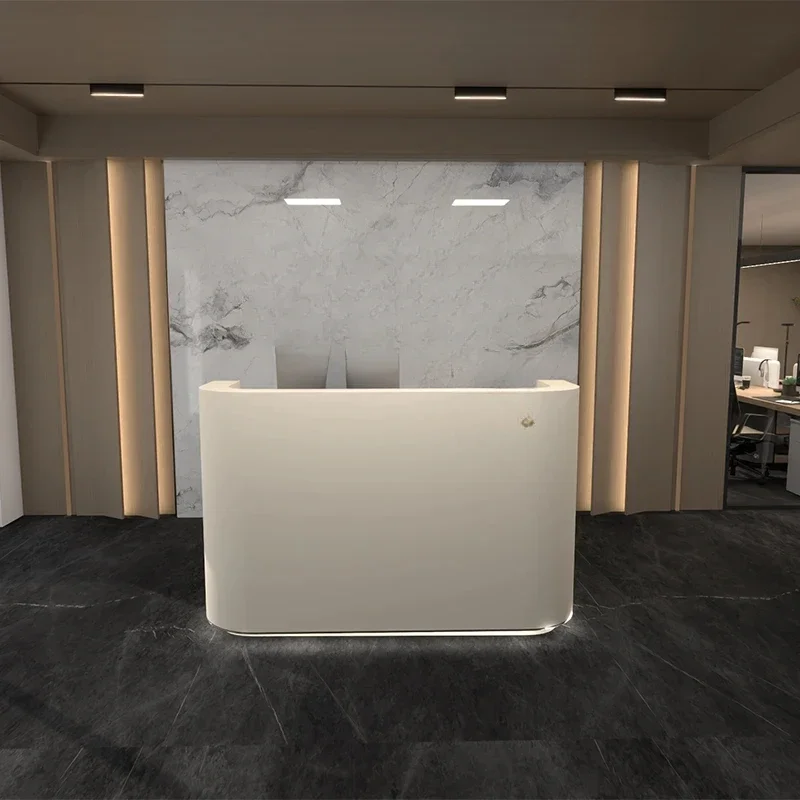 White Small Reception Desk Luxury Office Executive Shop Reception Counter Front Pulpito Escritorio Bar Furniture Counter