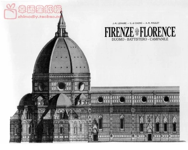 Italy Notre Dame Cathedral 3D Paper Model DIY Manual